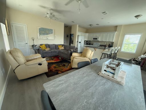 Dining and living spaces